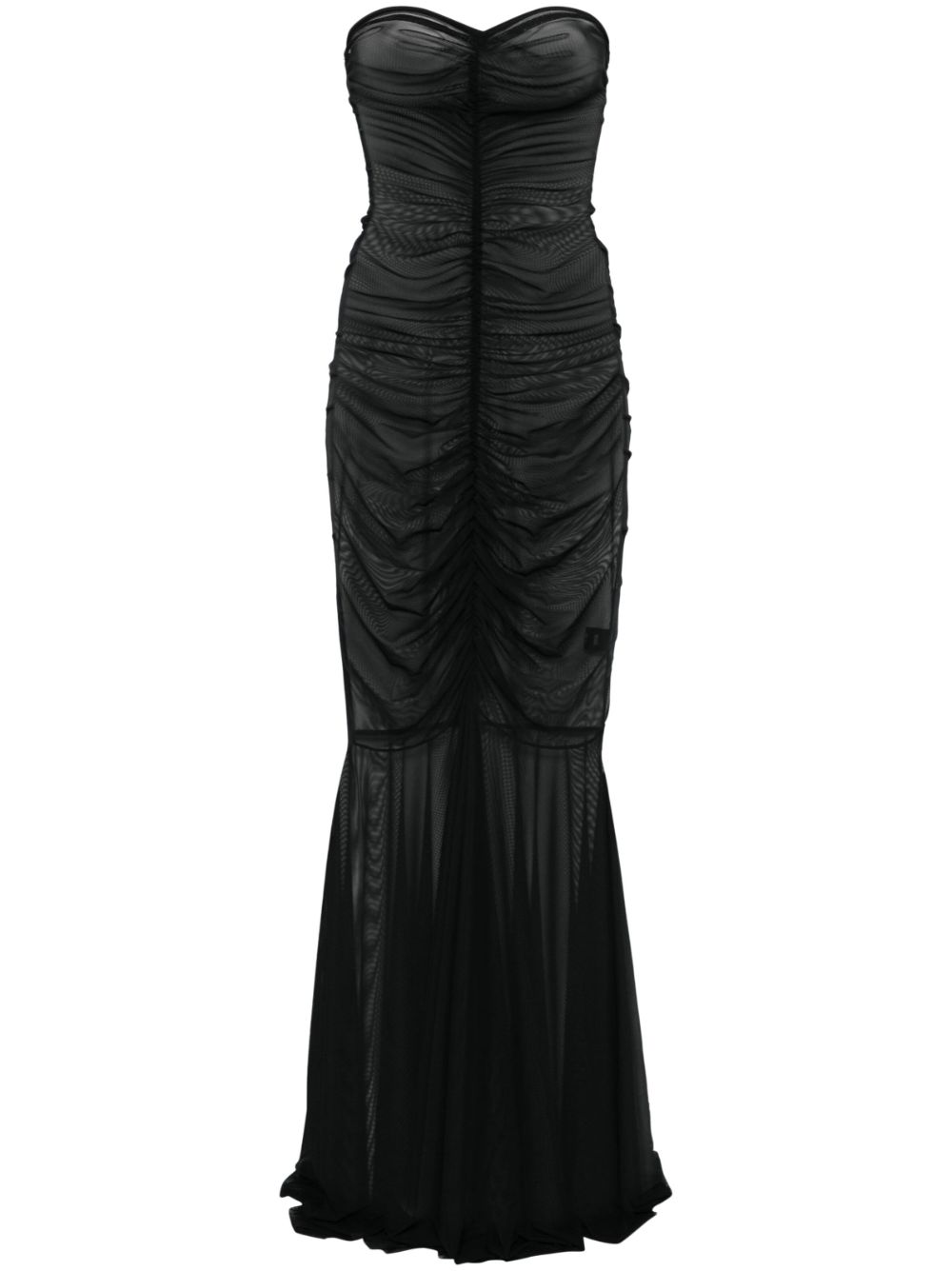 Strapless fishtail gown - Black