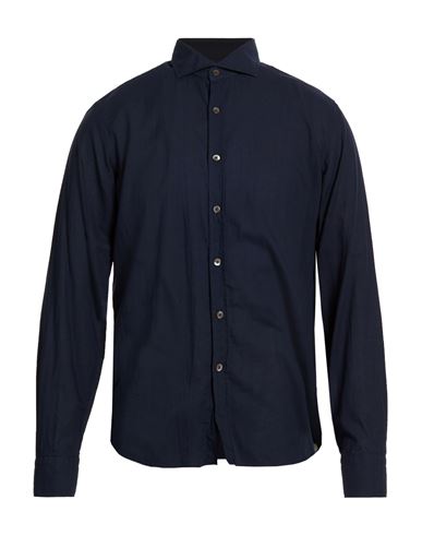 Man Shirt Midnight blue Size 15 Cotton