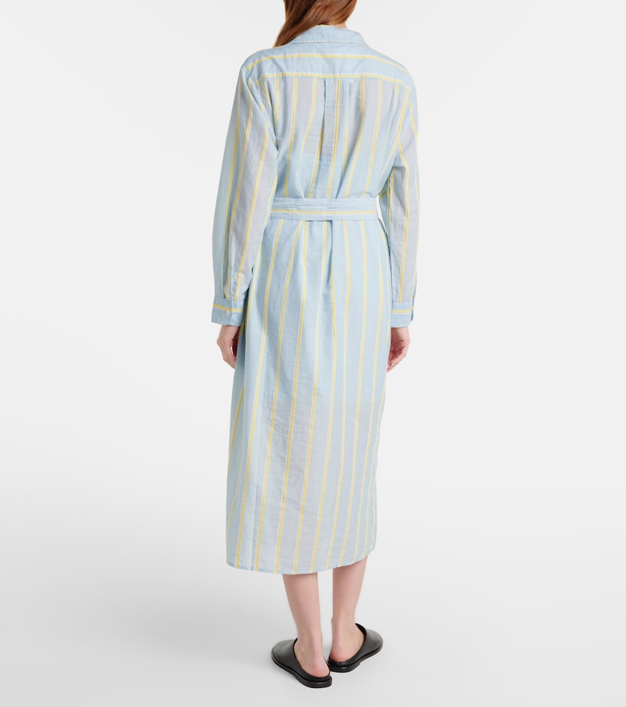 Kimora striped cotton shirt dress