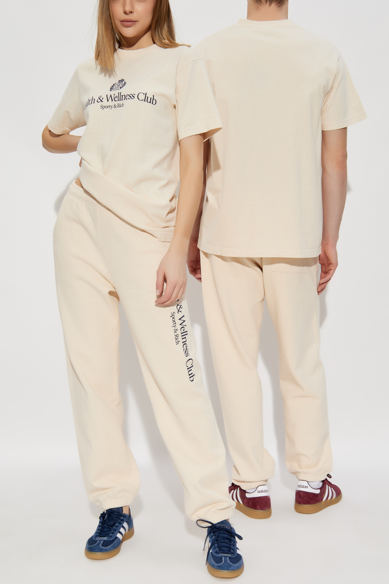 Sporty & Rich Sweatpants From The Preppy Collection, Unisex, Cream