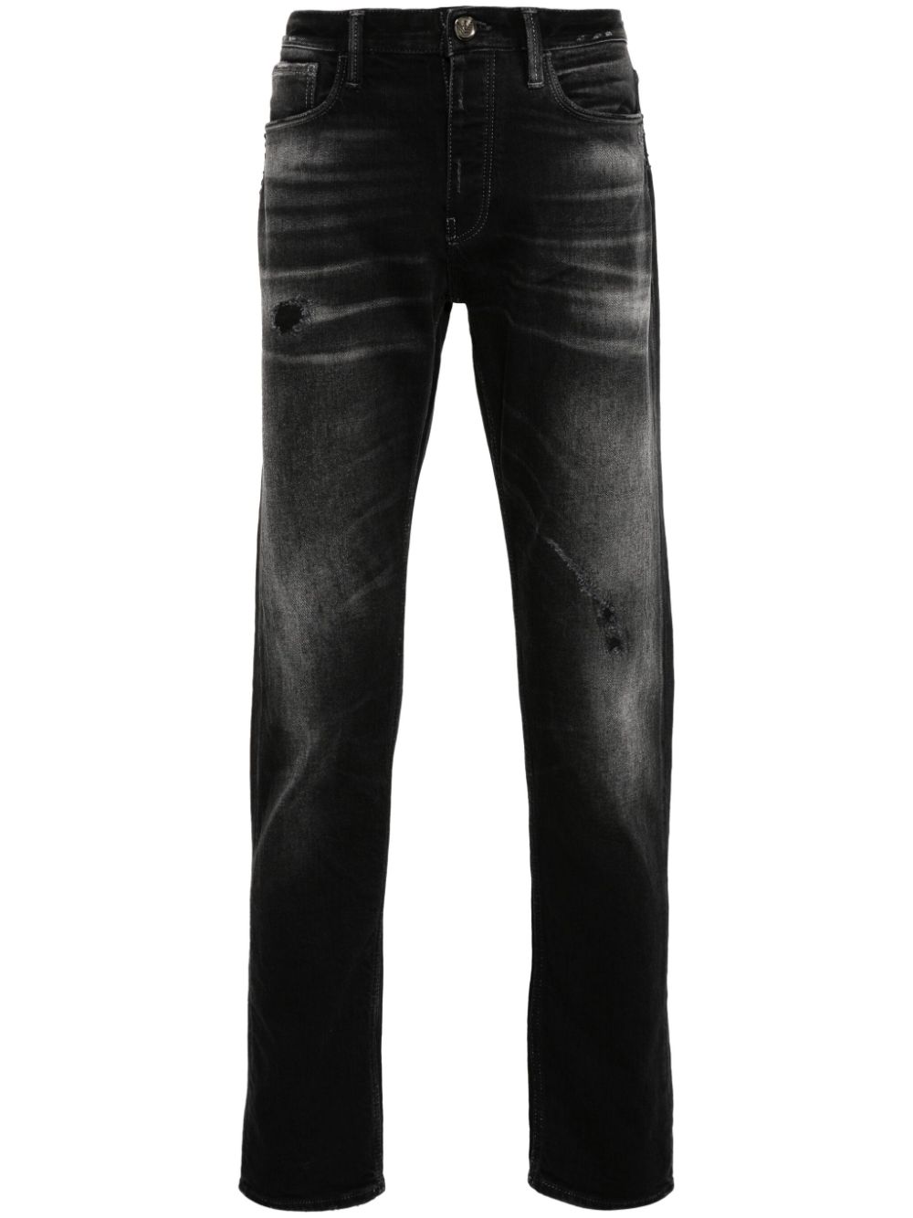 Logo-patch jeans - Black