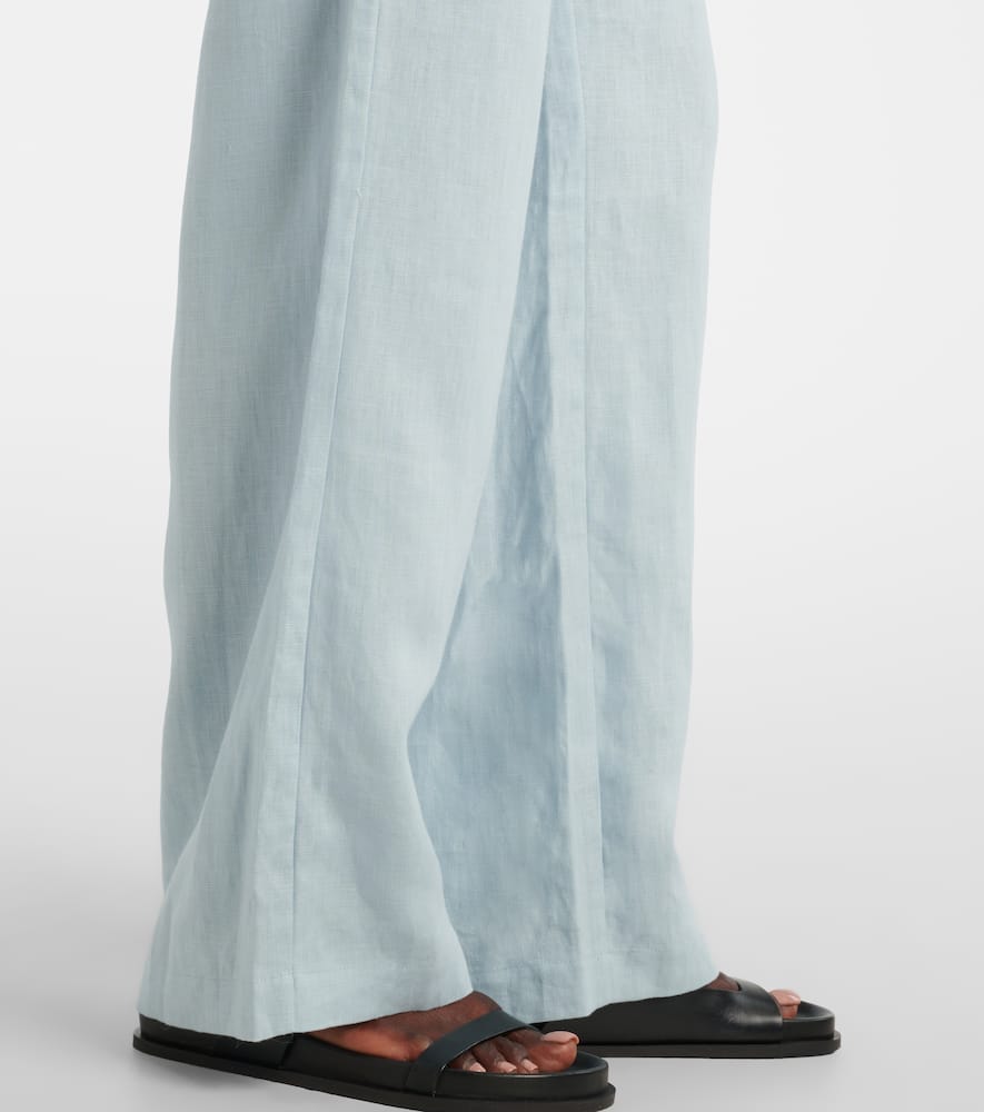 Lulea high-rise linen wide-leg pants