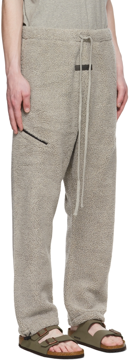 Gray Polyester Jogger Pants
