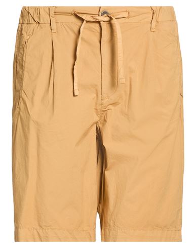 Man Shorts & Bermuda Shorts Camel Size 28 Cotton, Elastane