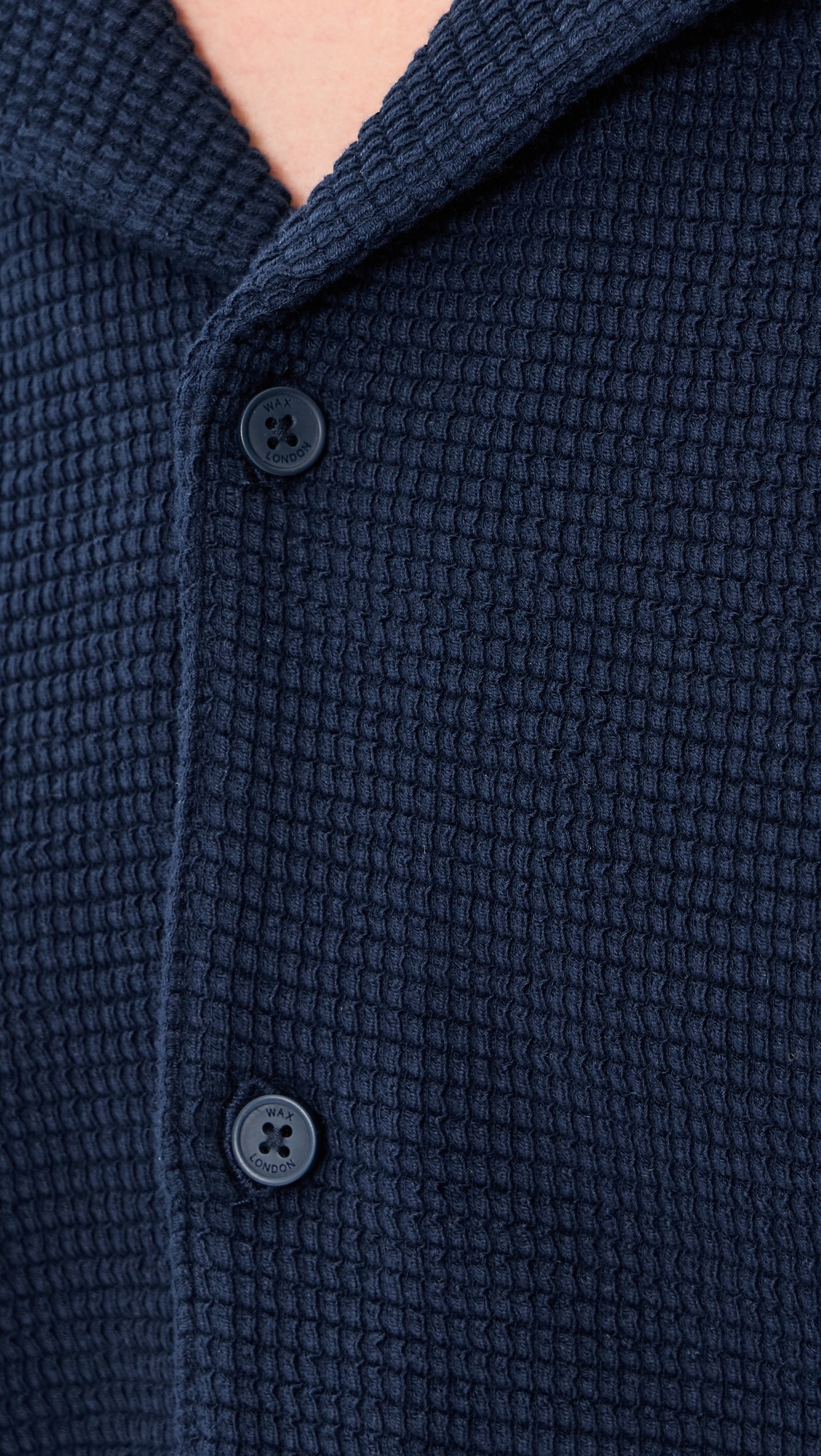 Clayland Textured Interlock Shirt Navy