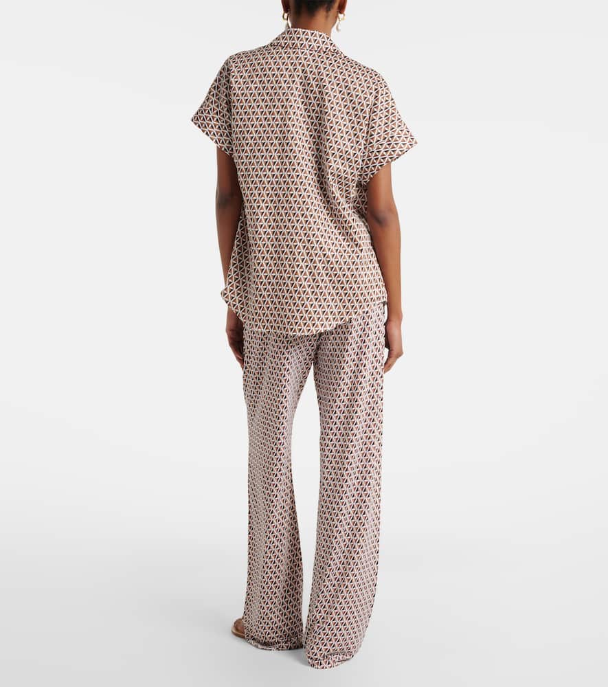Abate printed wide-leg pants