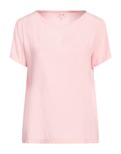 Woman Top Pink Size M Silk, Elastane