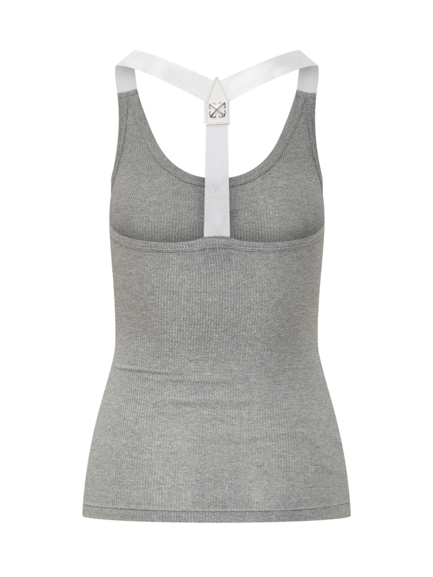 Ribbed tank top - Silver