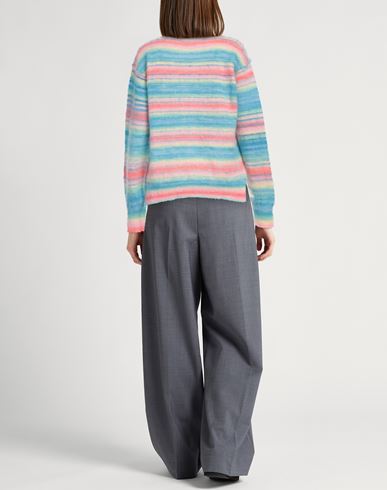 Roberto Collina Woman Sweater Azure Size L Mohair wool, Nylon, Alpaca wool, Wool