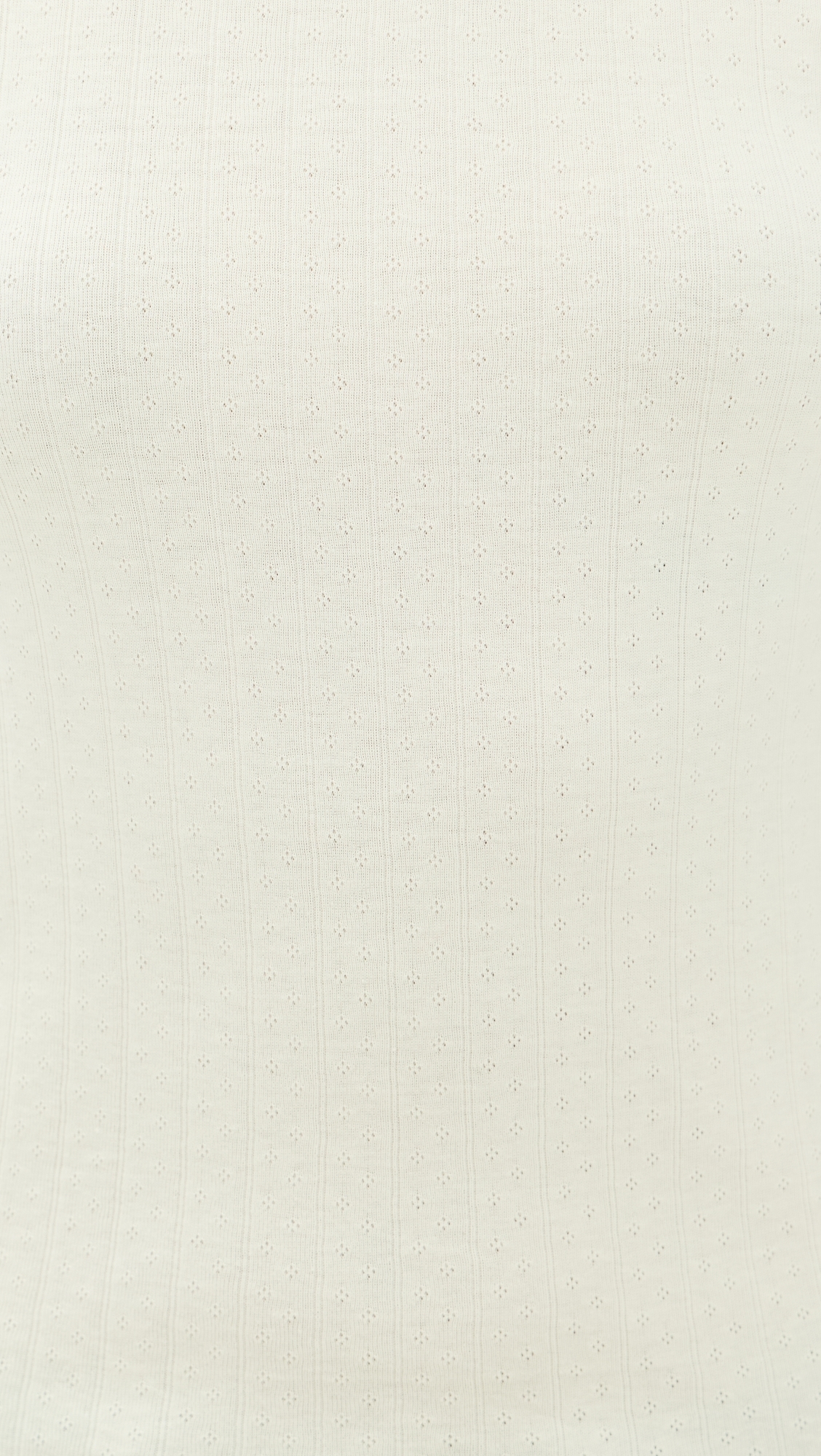 The Pointelle Baby Tee Creme