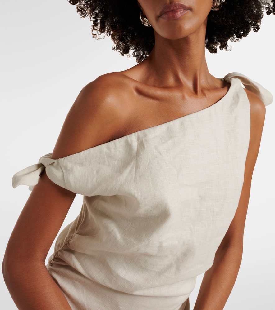 Affogato linen midi dress