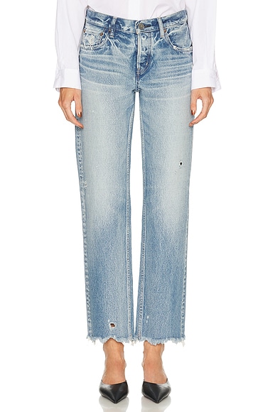 Moussy Vintage Mattapan Straight Low Rise Jeans in Blue. 25. Also , 27, 28, 29, 30