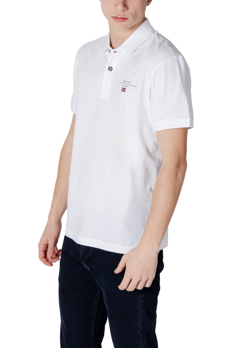 White Solid Shirt Collar Polo