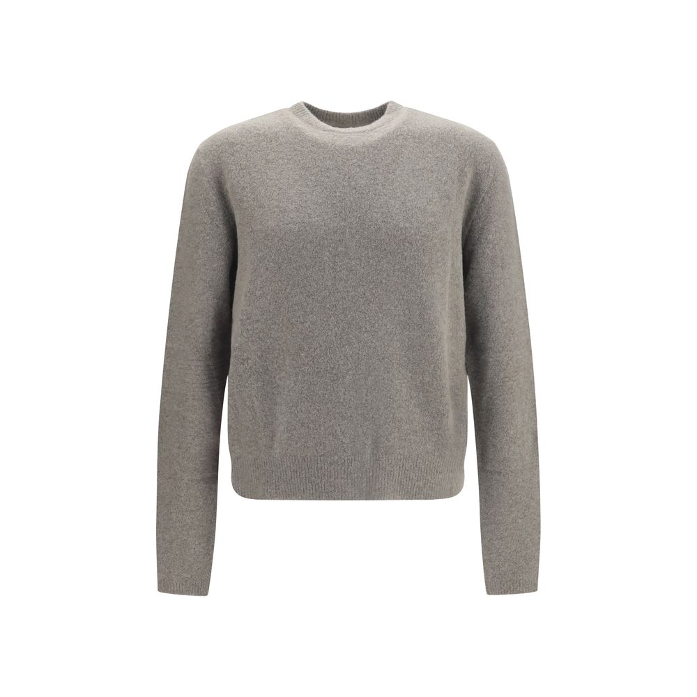Cashmere-Blend Crewneck Sweater — Gray