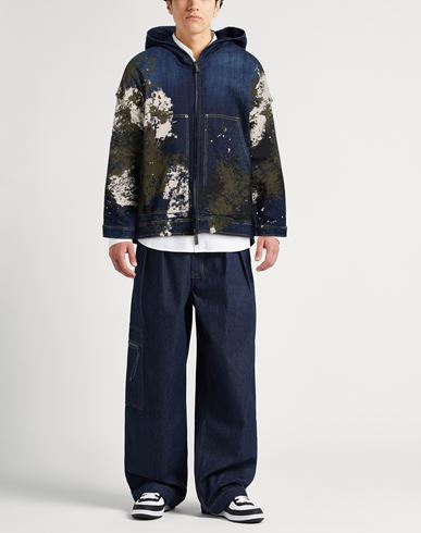 Man Denim outerwear Blue Size 34 Cotton, Elastane