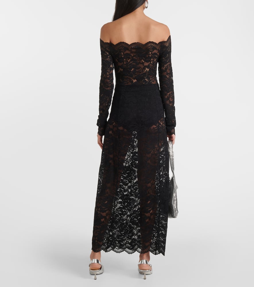 Floral lace maxi dress