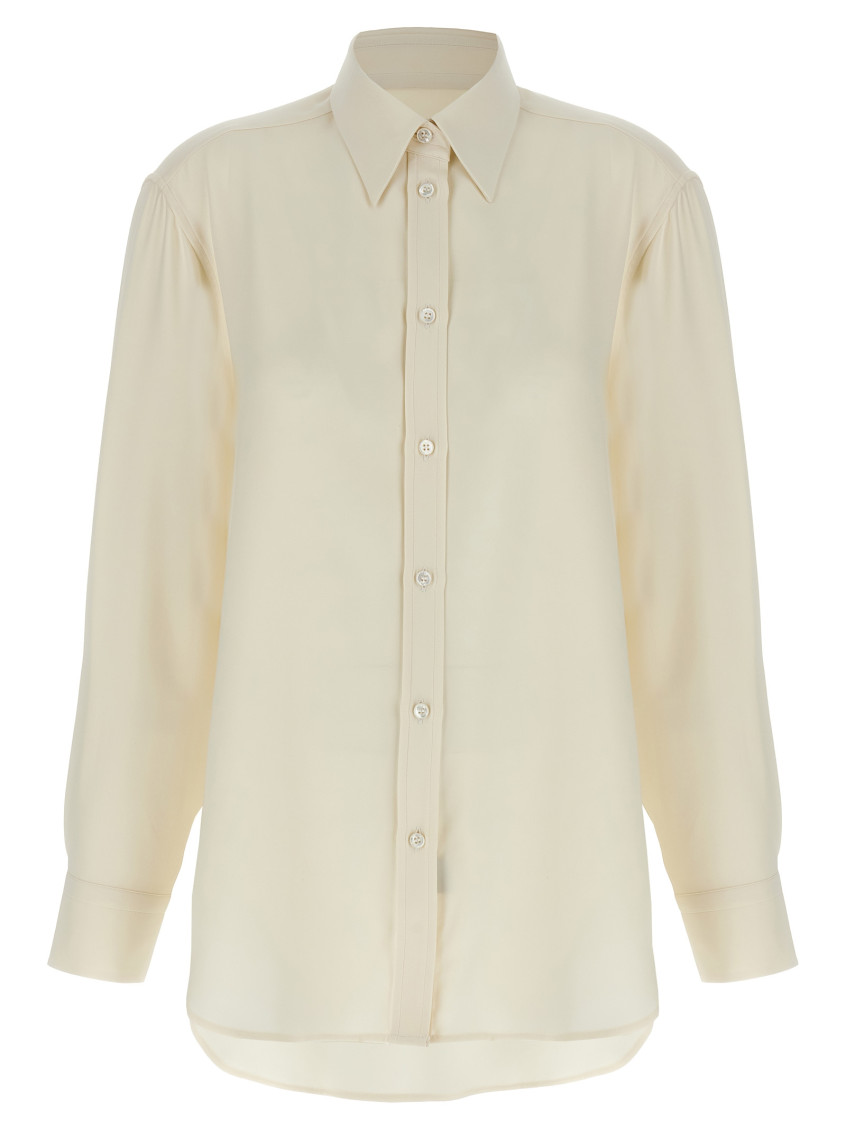 Brioni - Cady Silk Shirt Shirt And Blouse White