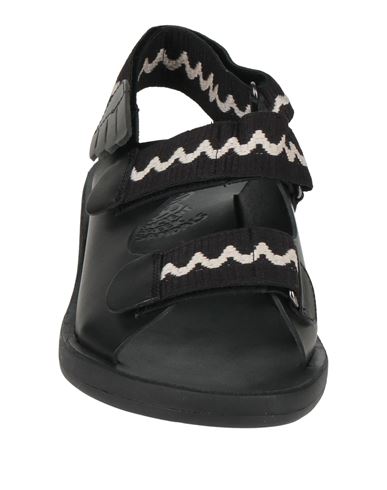 Ancient Greek Sandals Man Sandals Black Size 10 Leather, Textile fibers