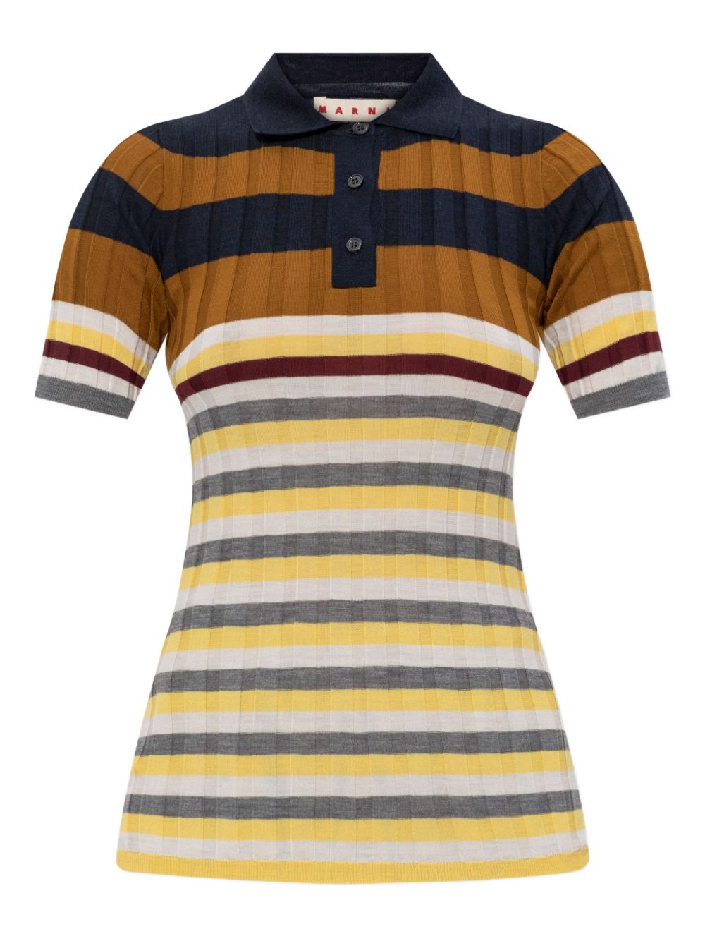 Striped polo top - Blue
