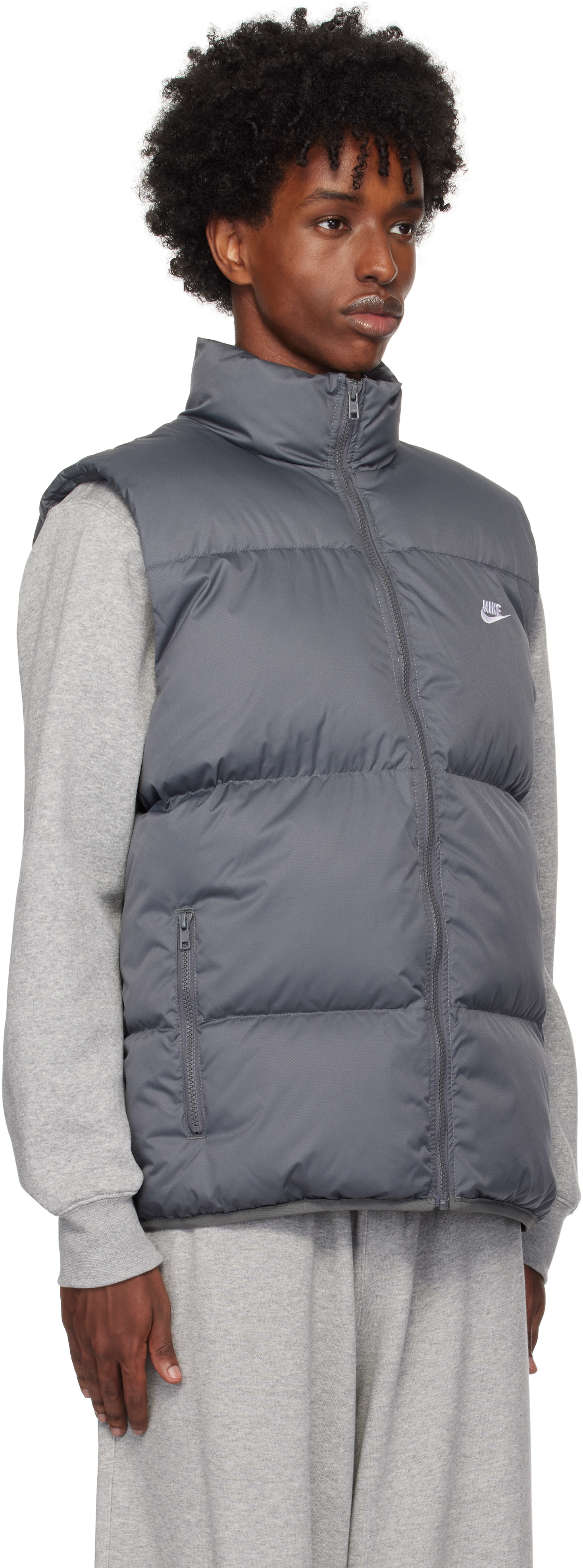 Gray Sportswear Club Puffer Vest