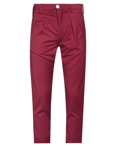Man Pants Burgundy Size 28 Polyester, Wool, Elastane