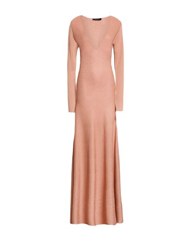 Woman Maxi dress Blush Size 4 Viscose, Metallic fiber