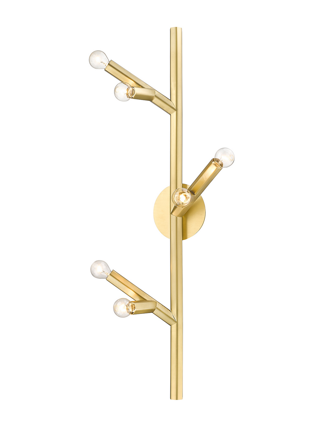 The Oaks 6-Light Wall Sconce in Brushed Bra
