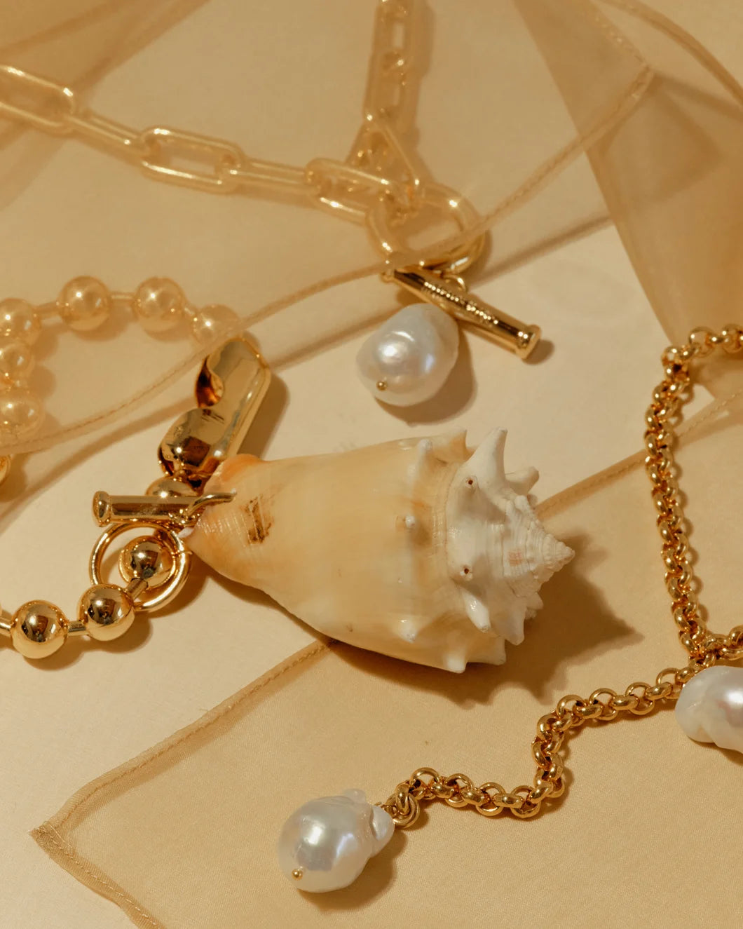 Gold Chain With Big Shell