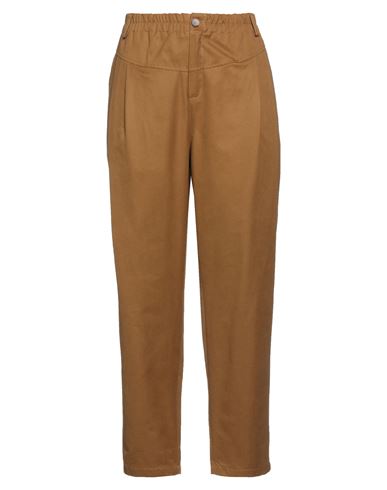 Woman Pants Camel Size 4 Cotton, Polyester, Polyamide