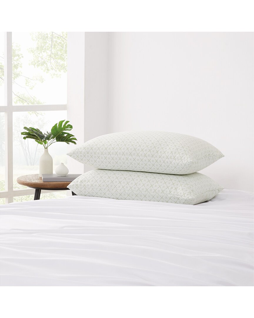 London Fog Pack Of 2 Bamboo Knit Pillows