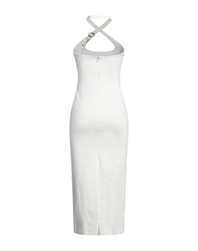 Woman Midi dress White Size 6 Rayon, Polyamide, Elastane, Polyester