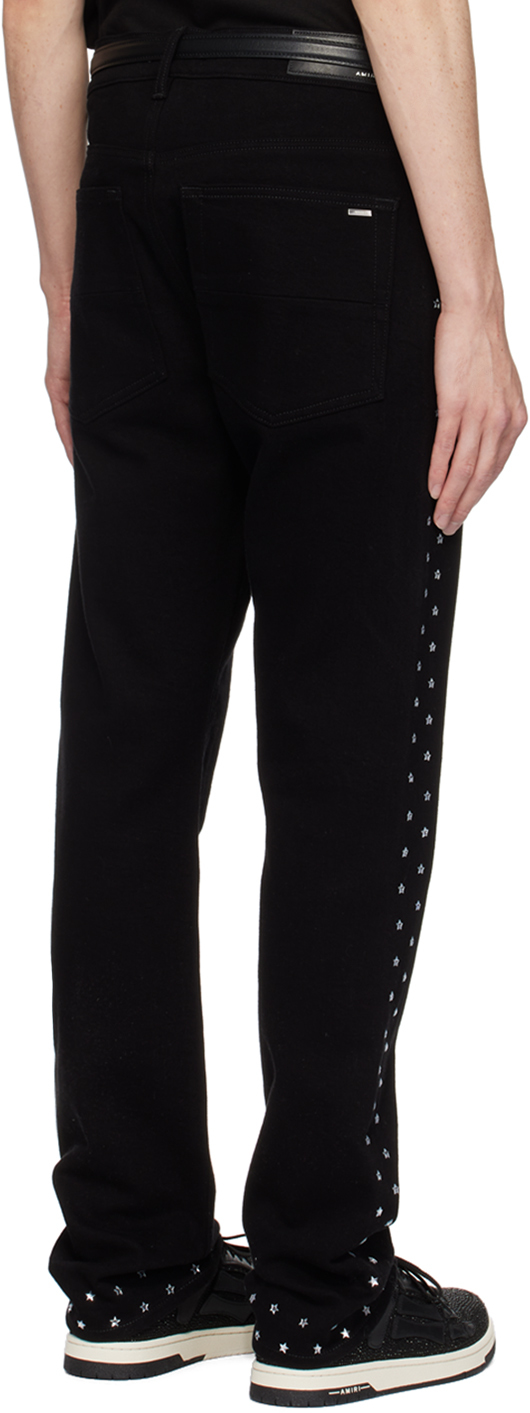 AMIRI ブラック スター ラインストーン スリムジーンズ