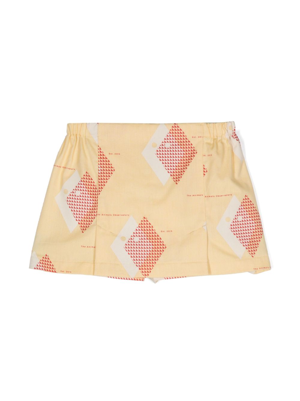 Shrimp geometric-print skorts - Yellow