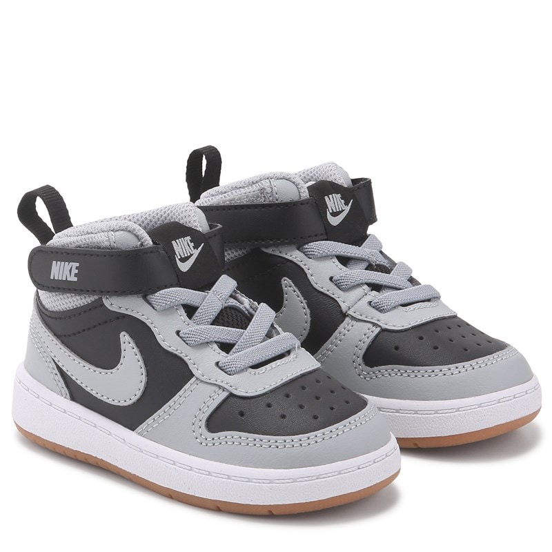 Kids' Court Borough Mid 2 High Top Sneaker Baby/Toddler Shoes (Grey/Black/Gum)