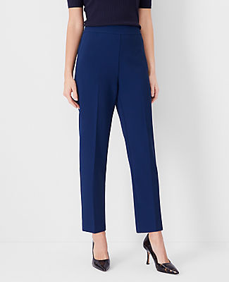 Ann Taylor The Petite Side Zip Ankle Pant in Fluid Crepe