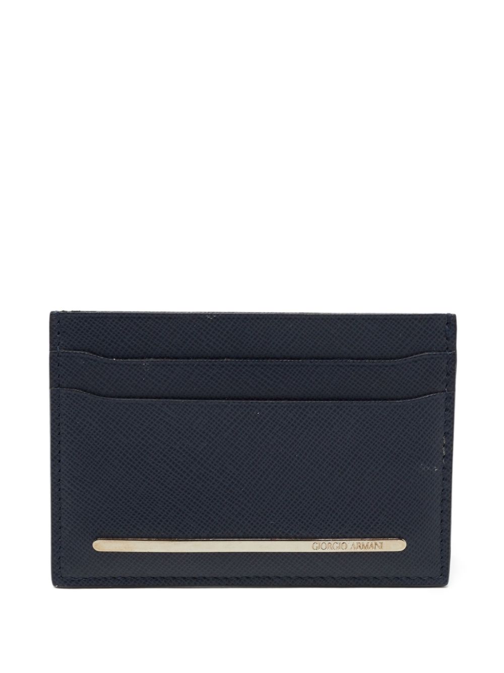 Logo-plaque card holder - Blue