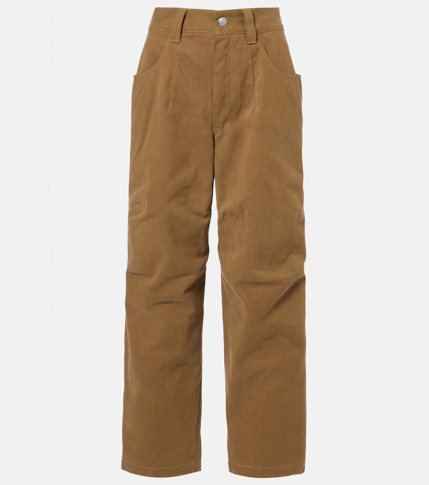 Opalyna cotton twill wide-leg pants