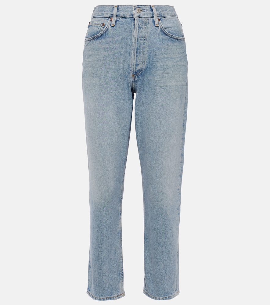 Riley high-rise cropped straight jeans