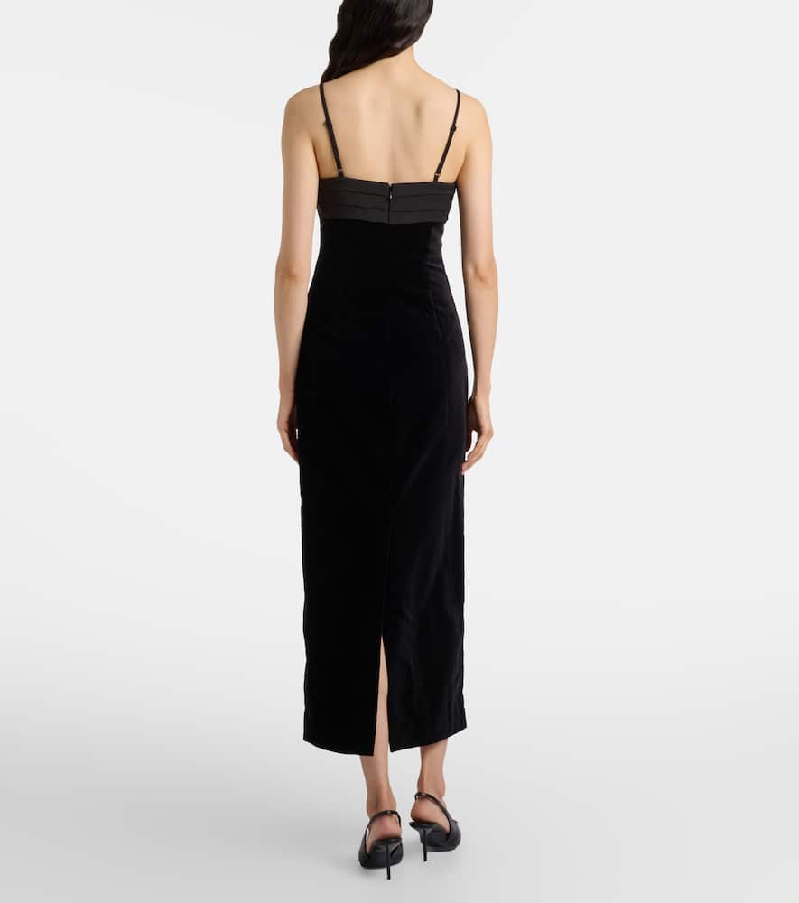Quincy cotton velvet cocktail dress