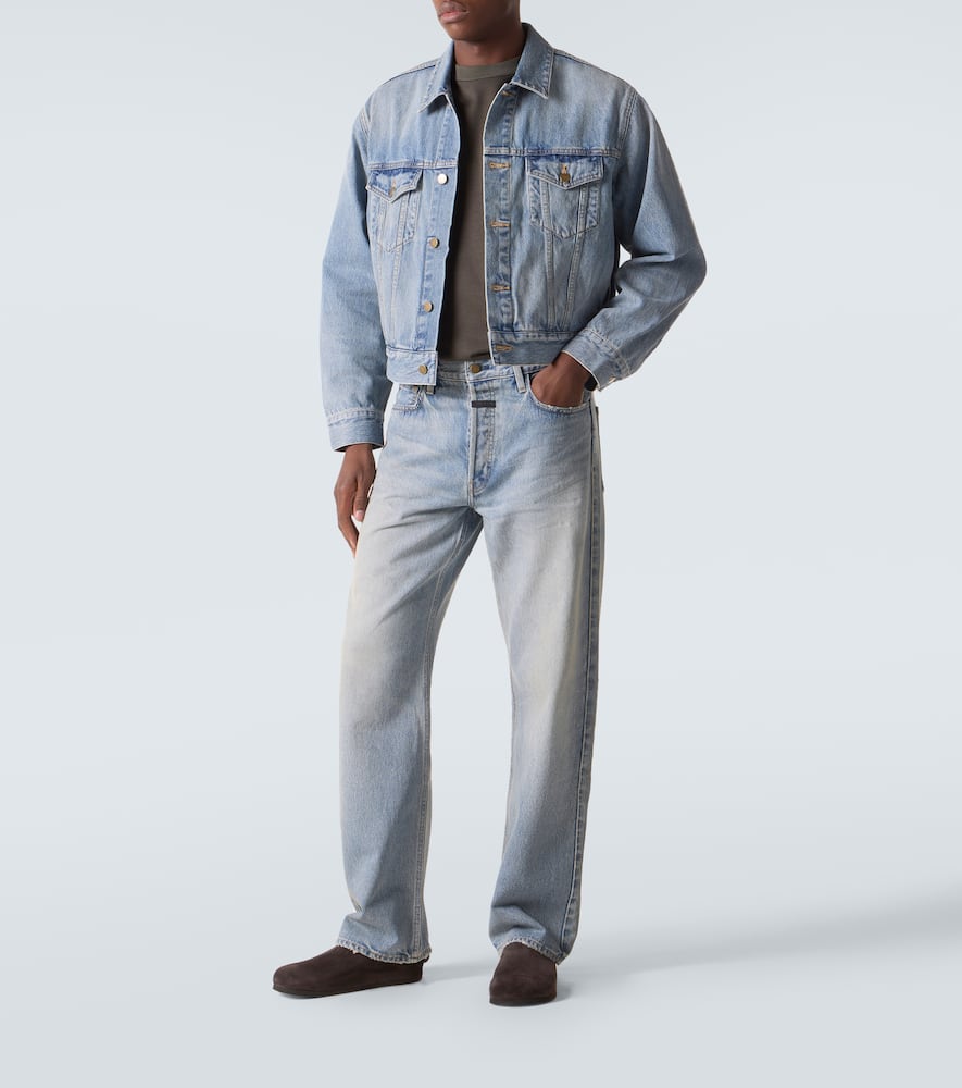 Trucker cropped denim jacket