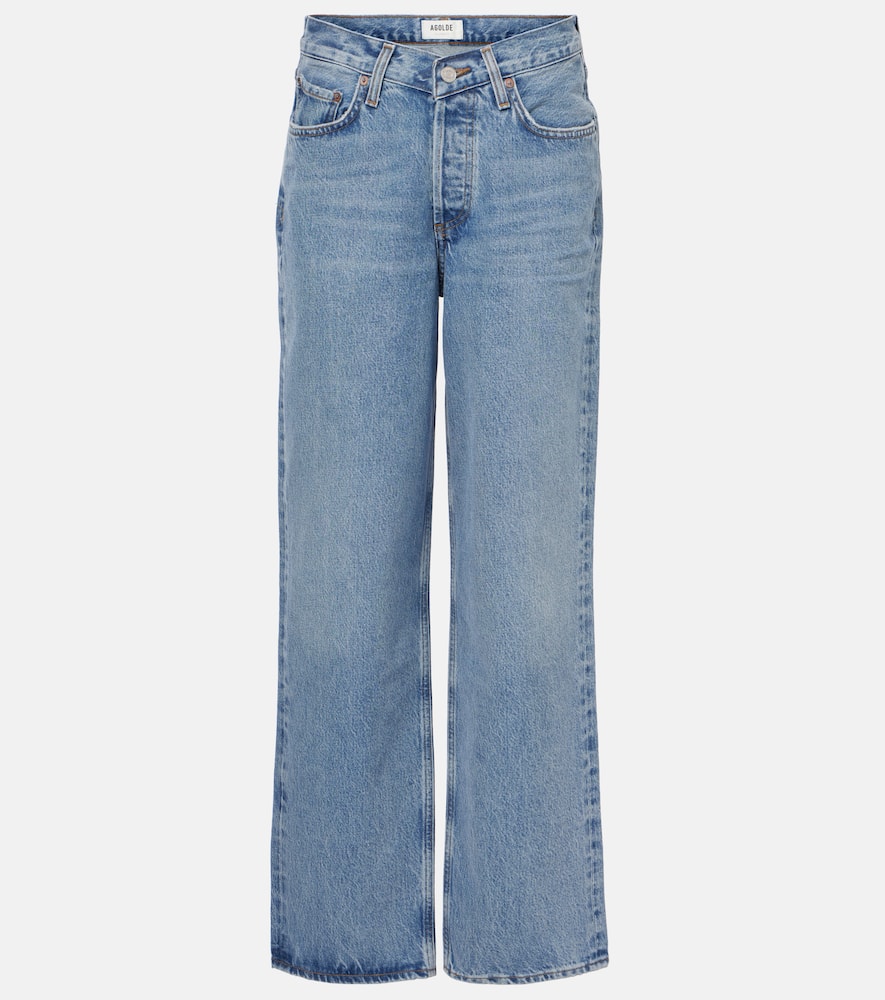 V-Waist Baggy straight jeans