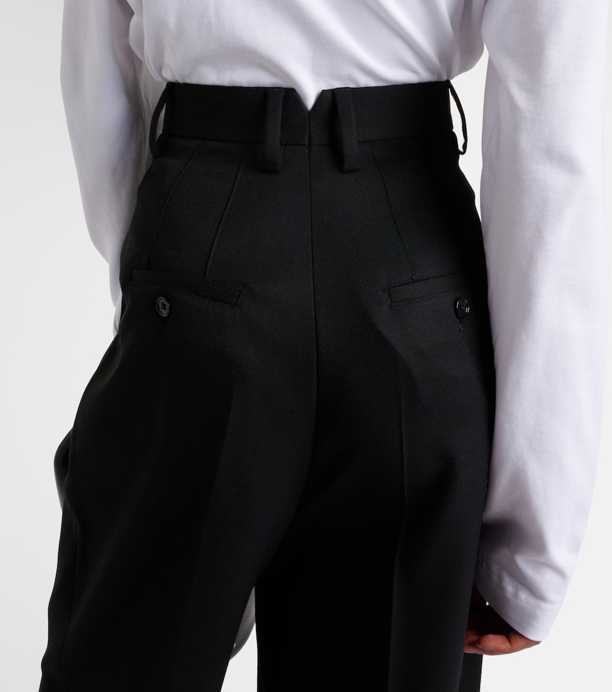 High-rise wool wide-leg pants