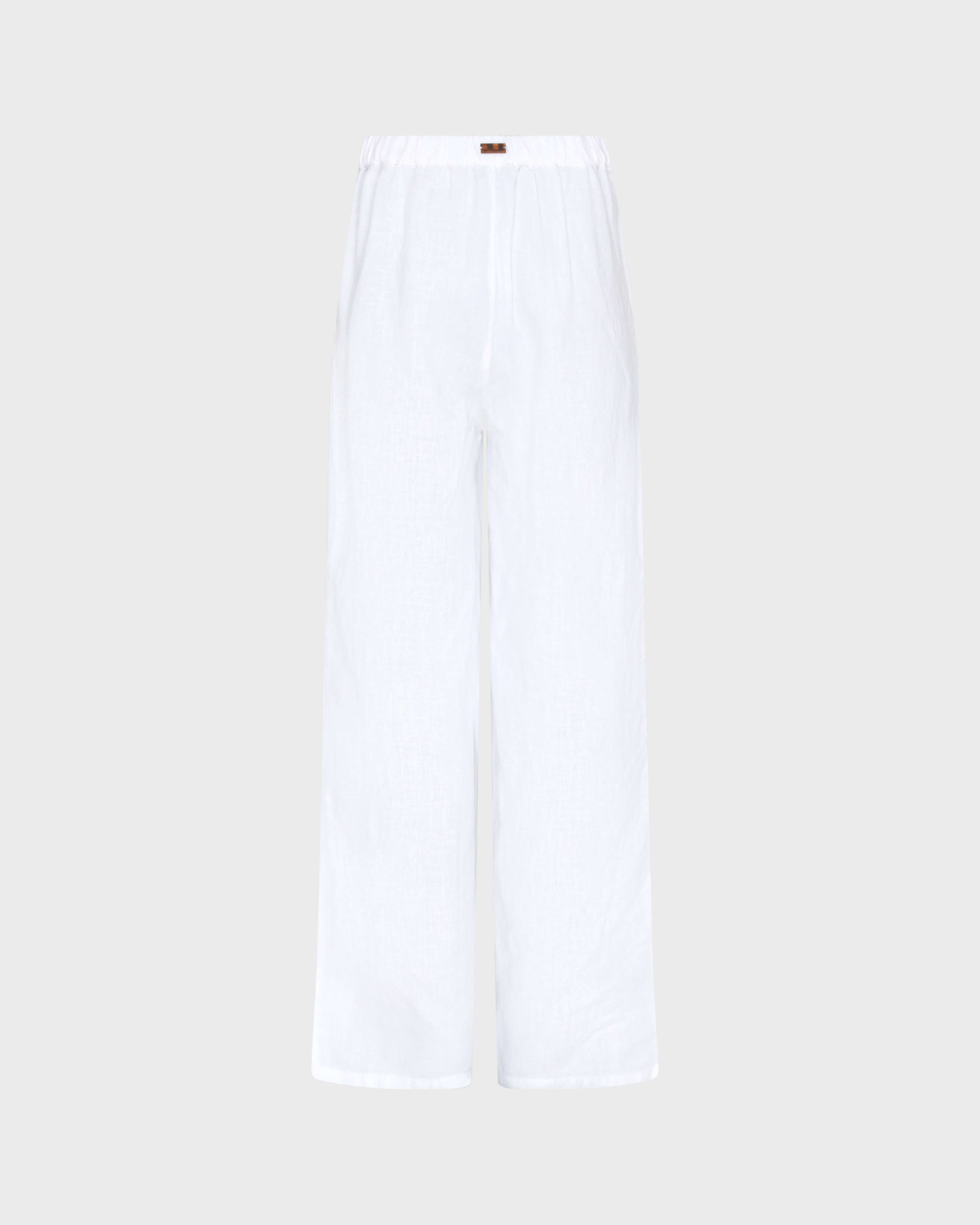 Women Linen Comfort Pants Solid - Pant - Louizon - White