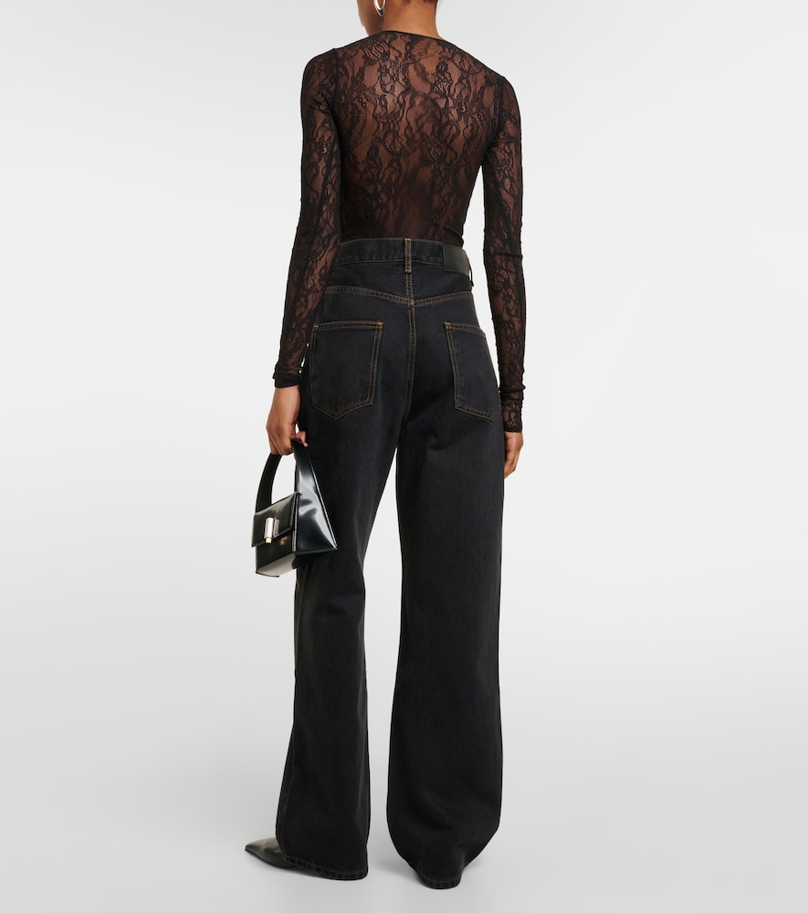 High-rise straight jeans
