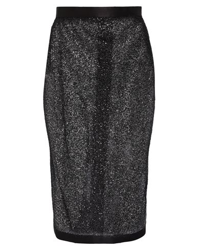 Woman Midi skirt Black Size S Polyester