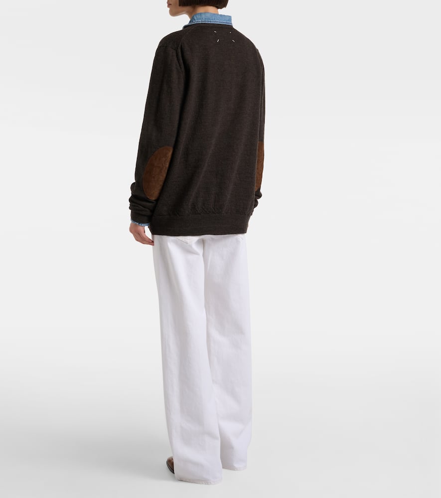 Bubble mid-rise wide-leg jeans