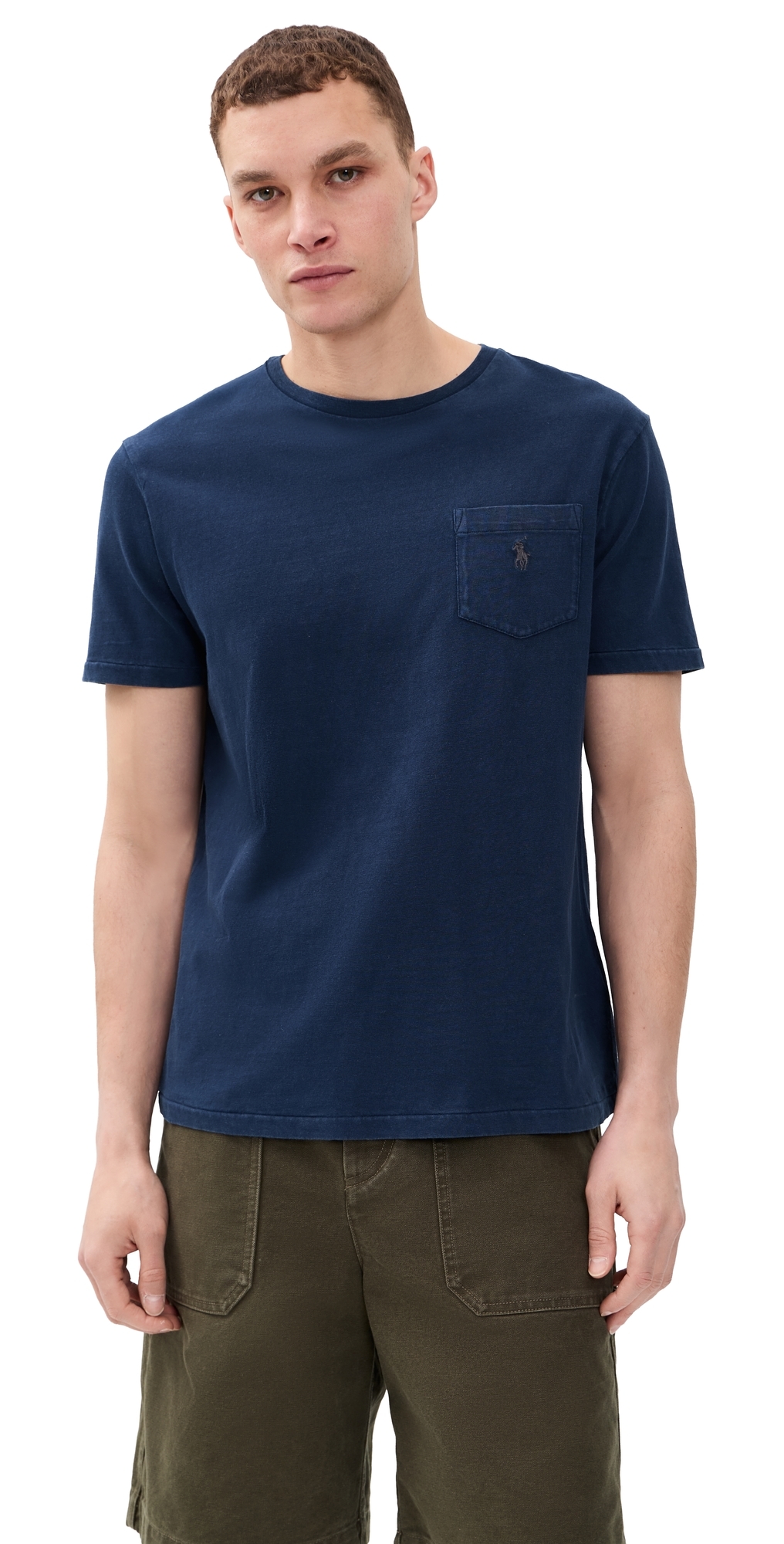 Cotton Linen T-Shirt Newport Navy