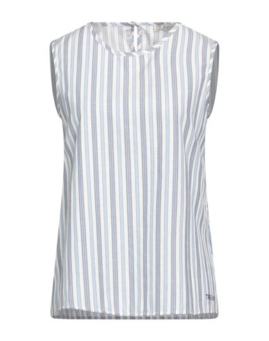 True Nyc Woman Top Sky blue Size S Cotton, Polyester