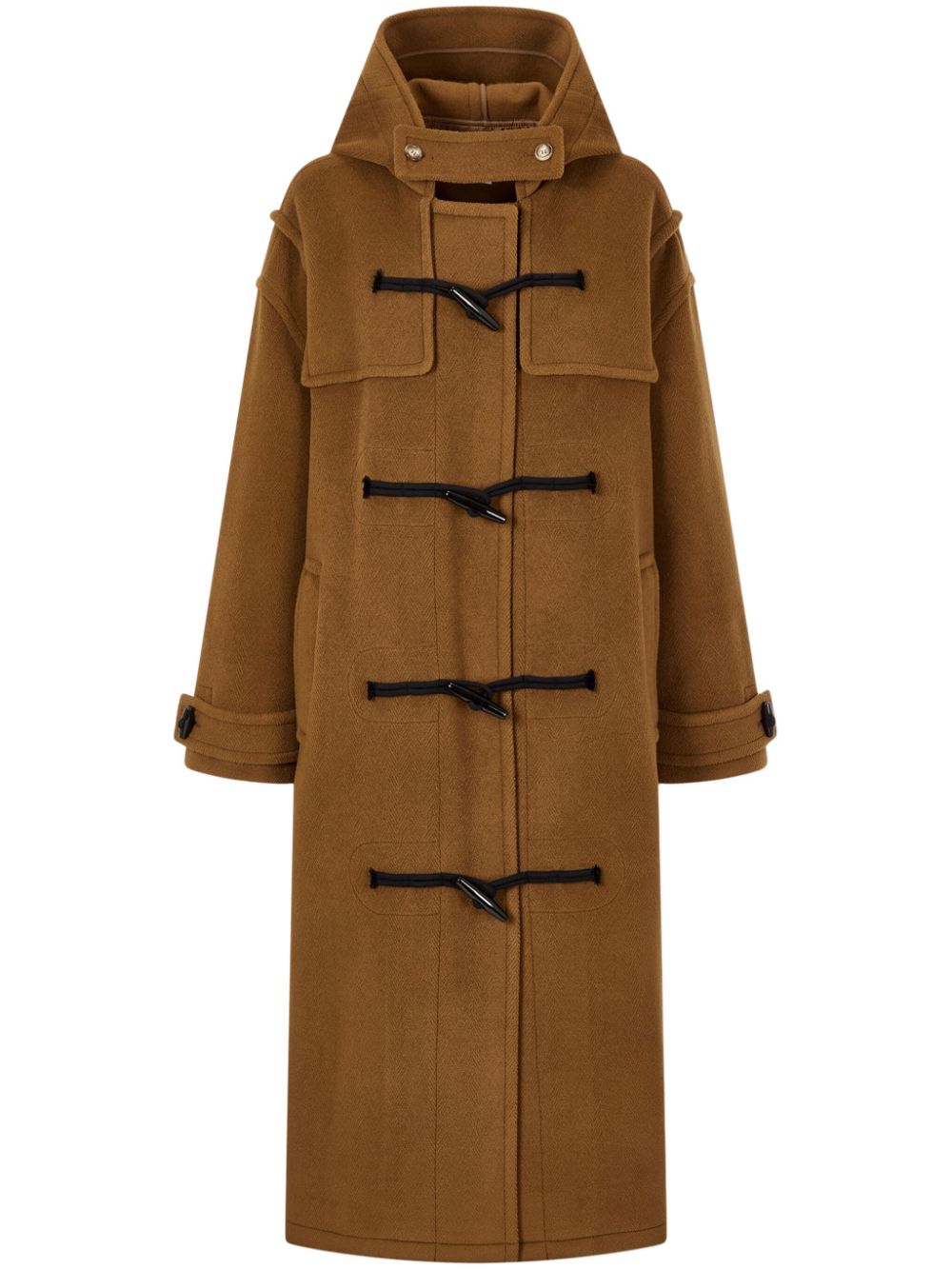 Toggle-fastening duffle coat - Green
