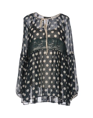 Woman Top Dark green Size M Viscose, Cotton, Polyamide